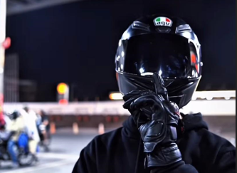 Rider without full gear